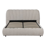 Pat dublu Double bed Leblank, Placaj, 160x200 cm - Bej