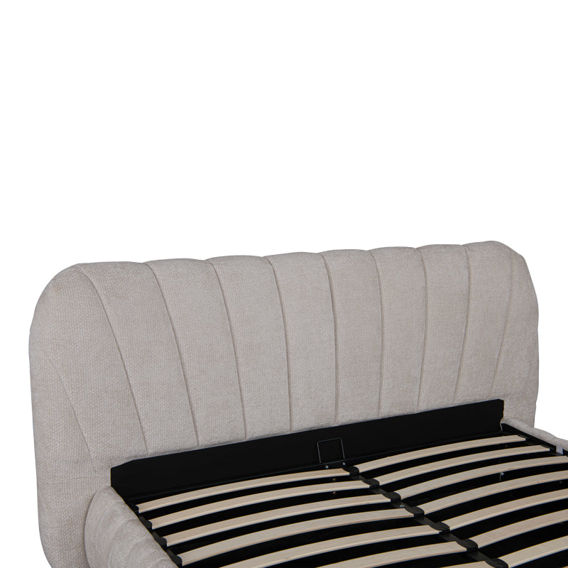 Pat dublu Double bed Leblank, Placaj, 160x200 cm - Bej