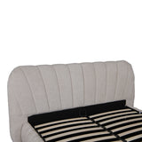 Pat dublu Double bed Leblank, Placaj, 160x200 cm - Bej