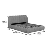 Pat dublu Double bed Leblank, Placaj, 160x200 cm - Bej
