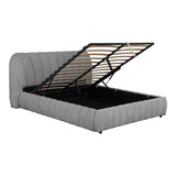 Pat dublu Double bed Leblank, Placaj, 160x200 cm - Gri