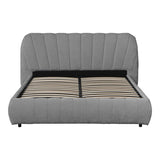 Pat dublu Double bed Leblank, Placaj, 160x200 cm - Gri