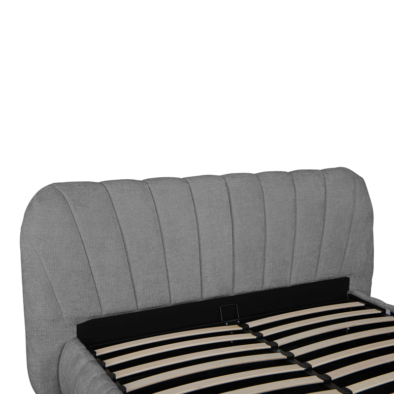 Pat dublu Double bed Leblank, Placaj, 160x200 cm - Gri