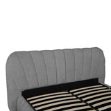 Pat dublu Double bed Leblank, Placaj, 160x200 cm - Gri
