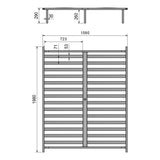Pat dublu Double bed Lucabel, Crem, 160x200 cm