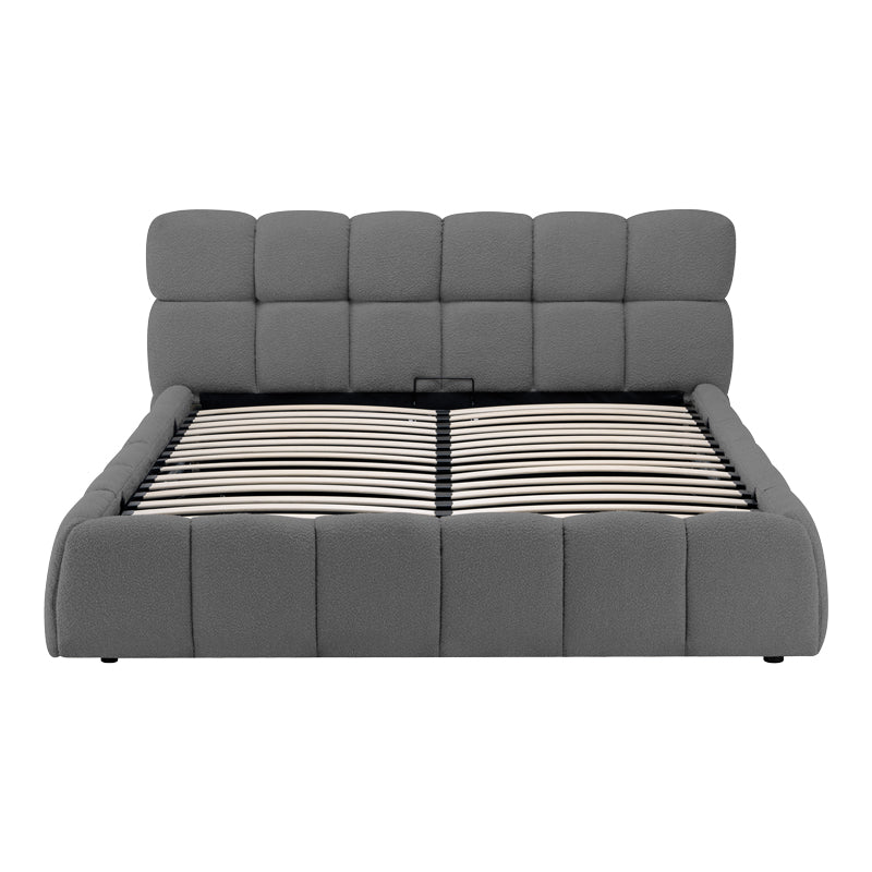 Pat dublu Jeby, Gri inchis-Gri, 160x200 cm