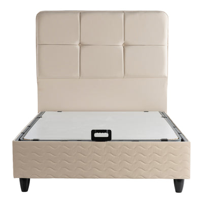 Pat dublu Semi-Double bed Punto, Crem, 120x200 cm Pakoworld, imagine produs 4, Pat Dublu, culoare Crem
