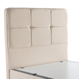 Pat dublu Semi-Double bed Punto, Crem, 120x200 cm