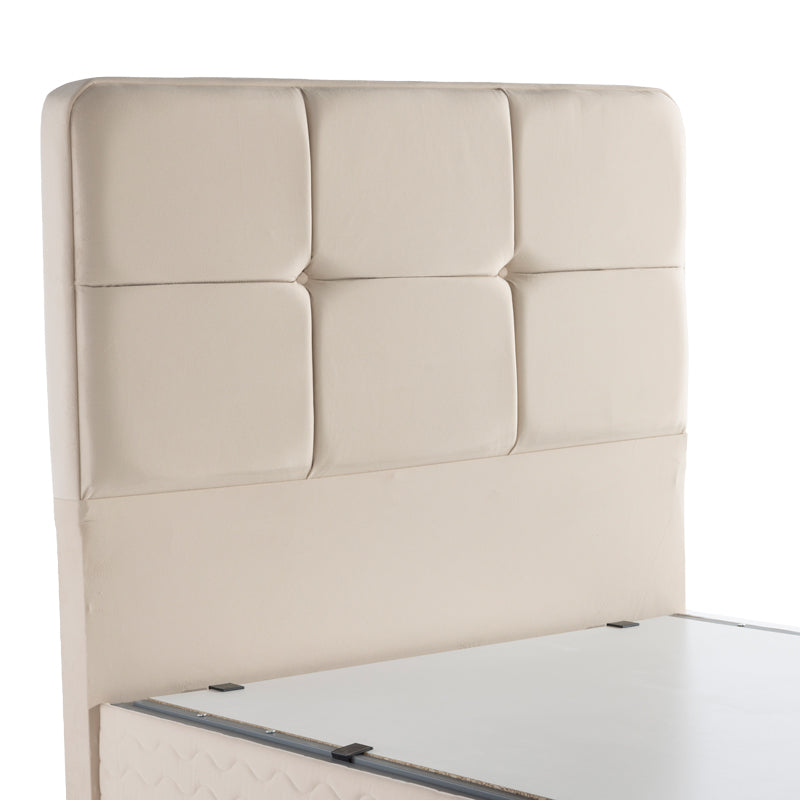 Pat dublu Semi-Double bed Punto, Crem, 120x200 cm Pakoworld, imagine produs 5, Pat Dublu, culoare Crem