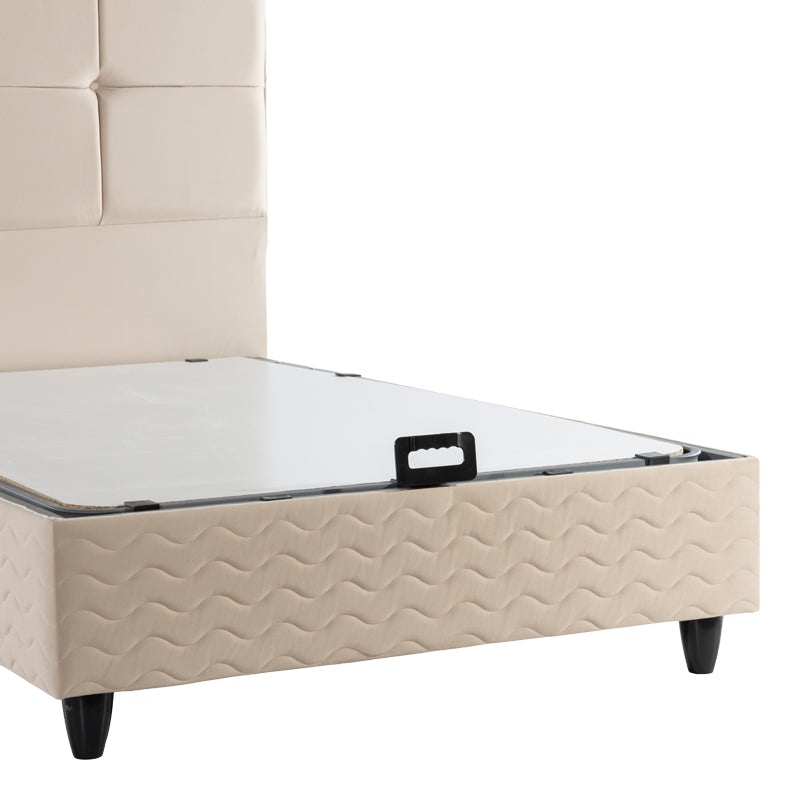 Pat dublu Semi-Double bed Punto, Crem, 120x200 cm Pakoworld, imagine produs 6, Pat Dublu, culoare Crem