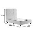 Pat dublu Semi-Double bed Punto, Crem, 120x200 cm Pakoworld, imagine produs 7, Pat Dublu, culoare Crem