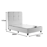 Pat dublu Semi-Double bed Punto, Crem, 120x200 cm Pakoworld, imagine produs 7, Pat Dublu, culoare Crem