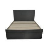 Pat cu saltea si sertar Olympus-Perfecto, 100x200 cm - Wenge