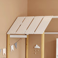 Pat pentru copii cu functie Montessori Bedria, Stil Montessori, Lemn, alb-Natural, 190x90 cm, foto produs