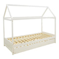 Pat pentru copii DreamHouse Montessori, Alb, 90x190 cm, imagine ambient