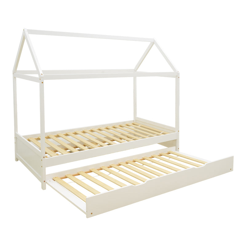 Pat pentru copii DreamHouse Montessori, Alb, 90x190 cm, detaliu produs