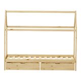 Pat copii Mellin, 2 sertare, Lemn de pin, 90x190 cm - Natural