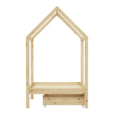 Pat copii Mellin, 2 sertare, Lemn de pin, 90x190 cm - Natural