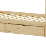 Pat copii Mellin, 2 sertare, Lemn de pin, 90x190 cm - Natural