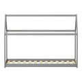 Pat pentru copii Nino Montessori, Gri, 90x190 cm, perspectiva suplimentara