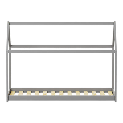 Pat pentru copii Nino Montessori, Gri, 90x190 cm, perspectiva suplimentara