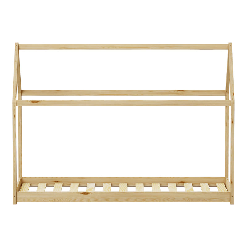 Pat pentru copii Nino Montessori, Natural, 90x190 cm, perspectiva suplimentara