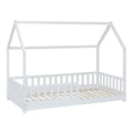 Pat pentru copii Sleepy, Lemn de pin, Alb, 90x190 cm