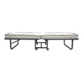 Pat supraetajat cu saltea de 10cm Kamu, Negru, metal, 75x190 cm, imagine suplimentara