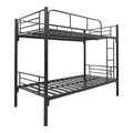 Pat supraetajat metalic Belit, metal, 90x190 cm, negru