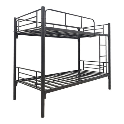 Pat supraetajat metalic Belit, metal, 90x190 cm, negru