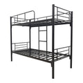 Pat supraetajat metalic Belit, metal, negru, 90x190 cm, detaliu produs