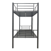 Pat supraetajat metalic Belit, metal, negru, 90x190 cm, foto produs