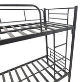 Pat supraetajat metalic Belit, metal, negru, 90x190 cm, foto produs 6