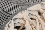 Patura Chenille, 170x230 cm - Alb-Negru