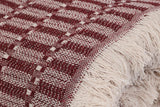 Patura Domino, 210x170 cm - Rosu bordo