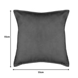 Perna decorativa Derfon, Gri inchis, 55x55 cm