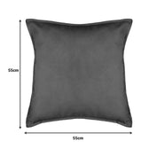 Perna decorativa Derfon, Gri inchis, 55x55 cm, imagine suplimentara