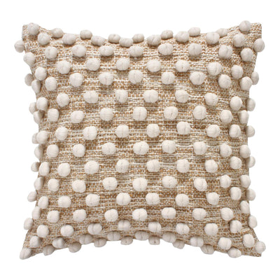 Perna din bumbac Finne, bej 45x45x2 cm