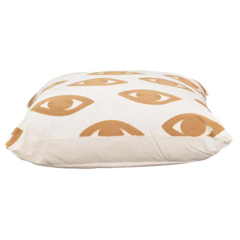 Pernuta decorativa Eyes Boho, Natural, 60x60 cm, imagine suplimentara