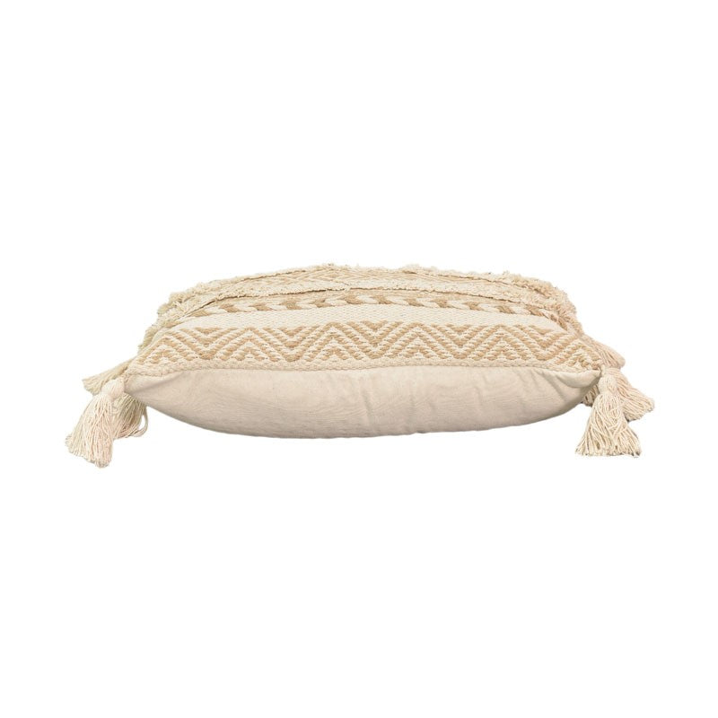 Pernuta decorativa Labrinth Boho, Bej, 45x45 cm, imagine suplimentara