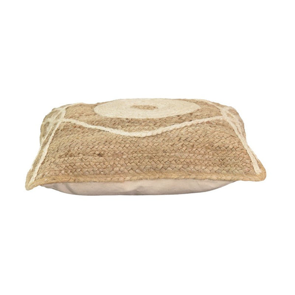 Pernuta decorativa ratan Foliens Boho, Natural, 45x45 cm