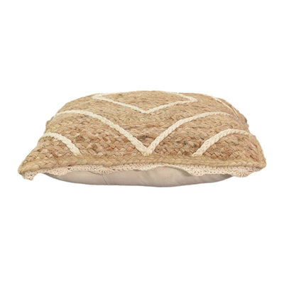 Pernuta decorativa ratan Teddiens Boho, Natural, 45x45 cm, imagine suplimentara