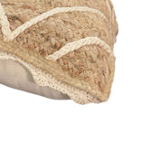 Pernuta decorativa ratan Teddiens Boho, Natural, 45x45 cm, detaliu produs