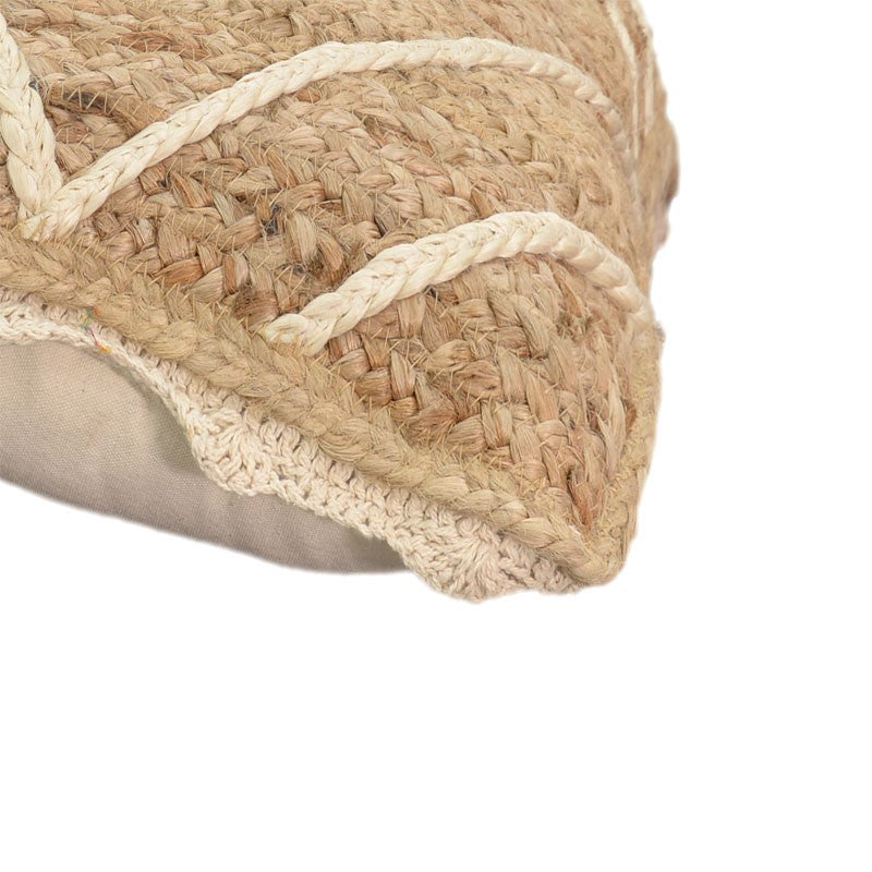Pernuta decorativa ratan Teddiens Boho, Natural, 45x45 cm, detaliu produs