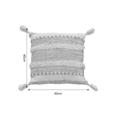 Pernuta decorativa Rozi Boho, Bej, 45x45 cm, perspectiva suplimentara
