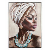 Tablou Canvas Pictura pe pânza cu rama Zaira, Pânza/Plastic, 70x100 cm