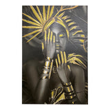Pictura pe panza Umone, Negru, 80x120 cm