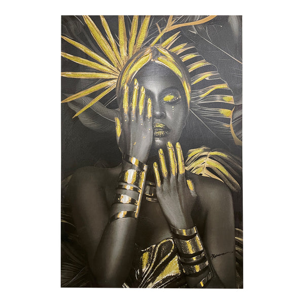 Pictura pe panza Umone, Negru, 80x120 cm