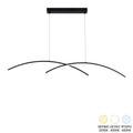 lustra Plafoniera cu 2 lumini LED Frenzie, metal, Negru, 70x2x10 cm