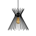lustra Plafoniera cu design tip lumânare, metal negru, D25x30 cm
